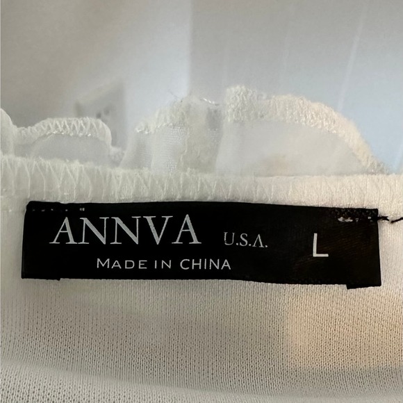 Annva U.S.A. Women’s Sz Lg White Sleeveless Lined Blouse NWOT, V496 - Picture 11 of 13